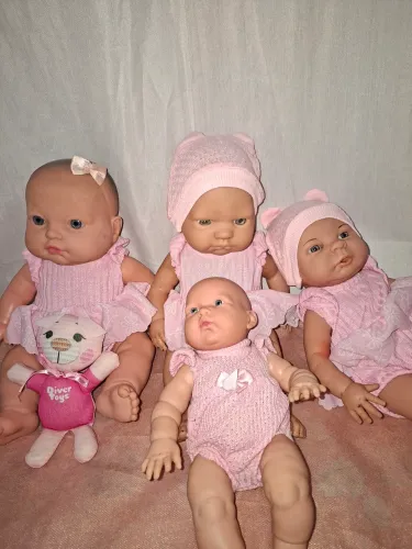 Lote Bonecas Mini Bebês  Realista