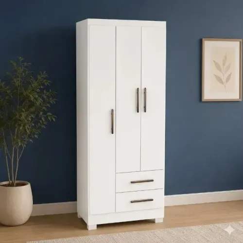 Roupeiro Isis Branco Compacto 3 Portas Oferta