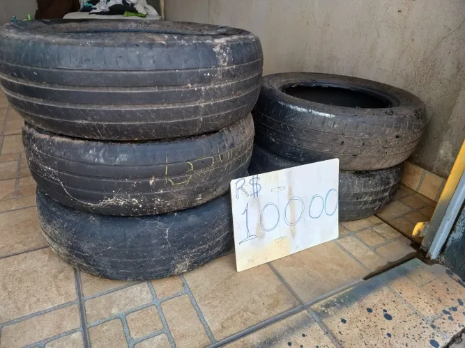 5 Pneus usados 185/60R15 por R$ 100,00?