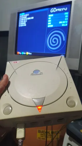 Sega Dreamcast com gdmu revisado 100% mod bateria cartão 8gb com alguns jogos