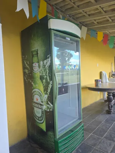 Freezer vertical plotado heineken 