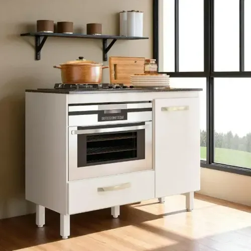 Balcão para Cooktop Fit Branco