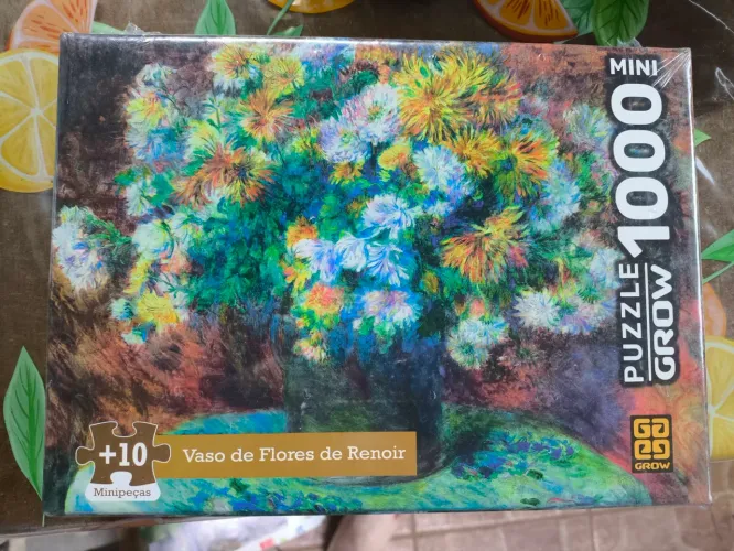 Quebra cabeça 1000 peças Flores de Renoir Grow