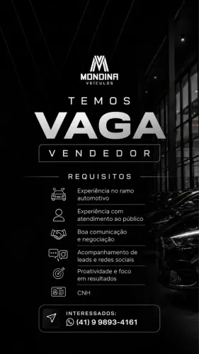 Vaga para vendedor de automóveis 