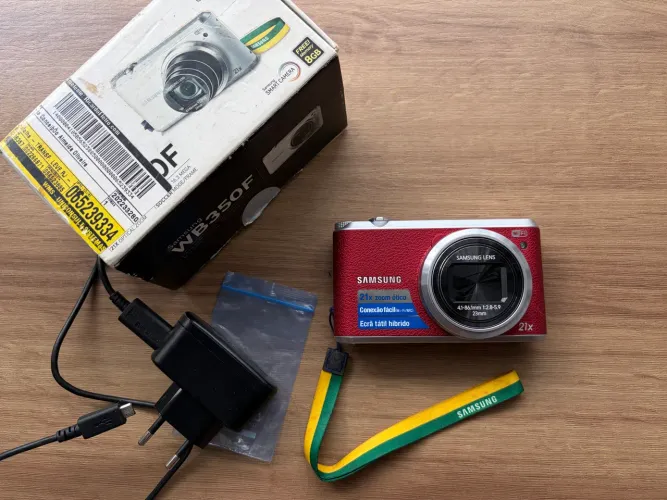 Câmera Samsung Smart WB350F Vermelha - 16.3MP