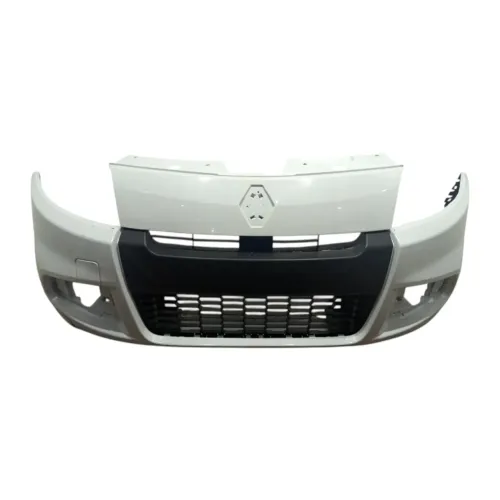 Para-choque Diant Renault Sandero 2012 A 2014 Com Avaria Branco