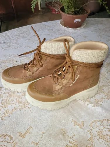 Bota coturno tratorado ramarim camel n° 38
