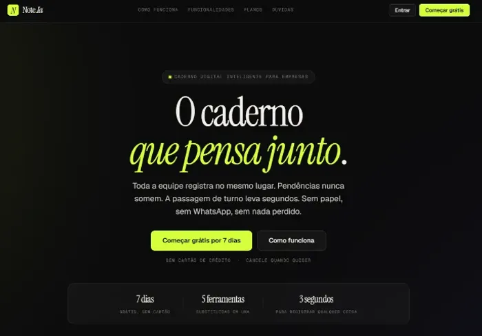 Sistema de Anotações para Empresas e Profisionais