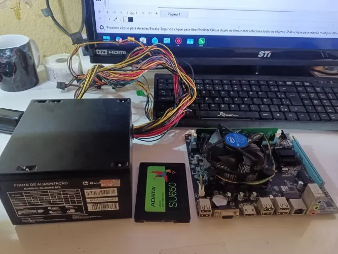 Kit placa mãe 1155 + processador i5 3330 3.0ghz + 4gb ram + fonte + SSD 120gb