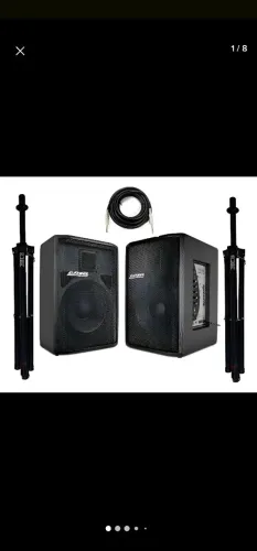 Kit Caixa Profissional <br>5.0 (<br>Par Caixa Som Profissional Ativa Passiva 12 500w +cabo5m Usb