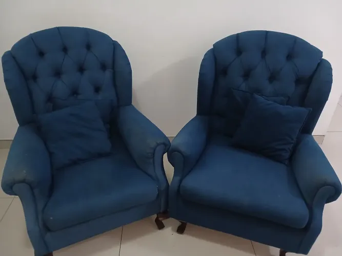 Poltrona muito confortável azul | 2 unidades