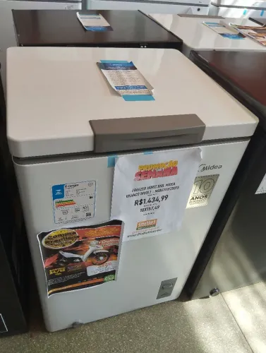Freezer horizontal Midea 100L.Novo 10x157,49
