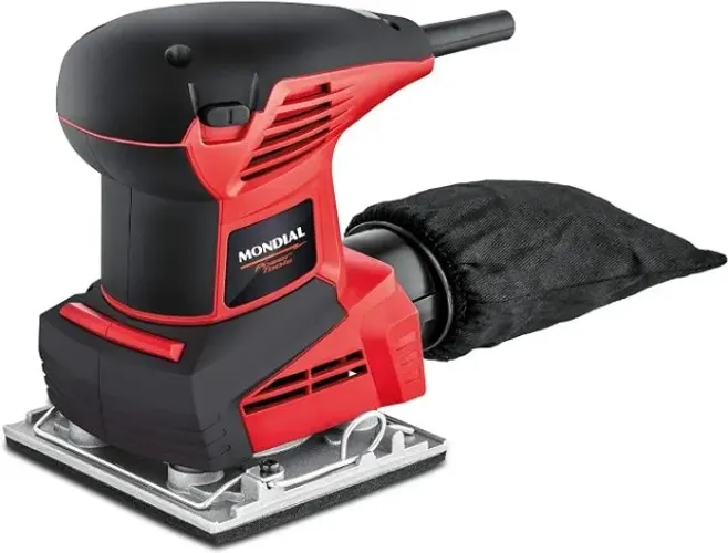 MONDIAL Lixadeira Orbital De 1/4 de Lixa, Vermelho, 250W, 220V