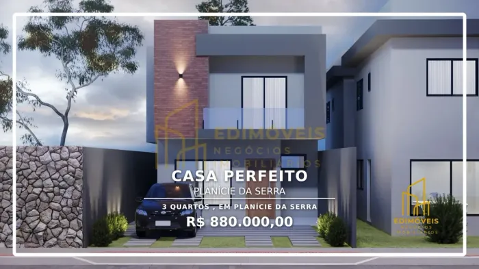 Planície da Serra: Casa com 3 Quartos, Suíte e Espaço para Home Office