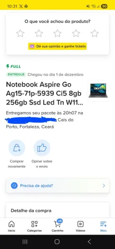 Notebook novo