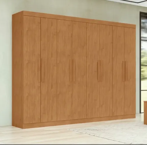 Guarda Roupa Grandis 8 Portas Amendoa Clean