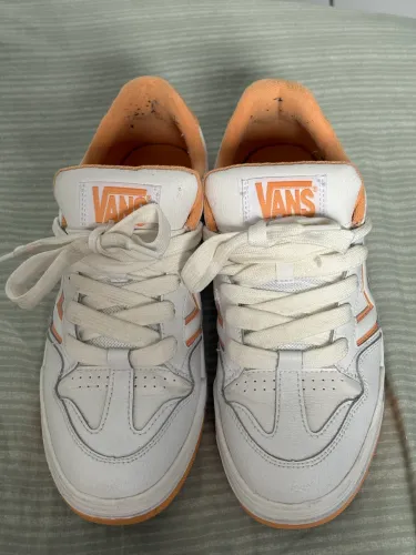 Tênis Vans Upland Leather White/Orange Original
