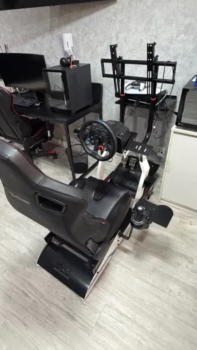 Simulador corrida, cockpit volante + câmbio