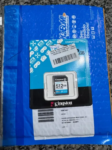 Cartão de memória Kingston, SDXC Canvas Go Plus, 512GB, Gen4, 200MB/s - SDG4/512GB