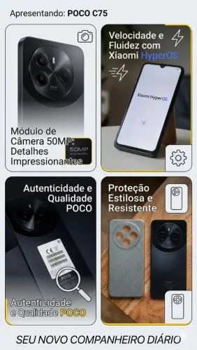 POCO C 75 PRETO
