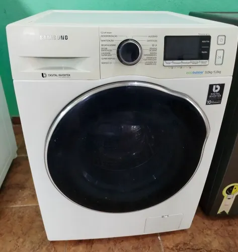 Lava e seca 9kg Samsung ecobubble porta fumê
