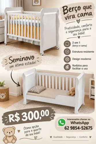 BERÇO QUE VIRA CAMA