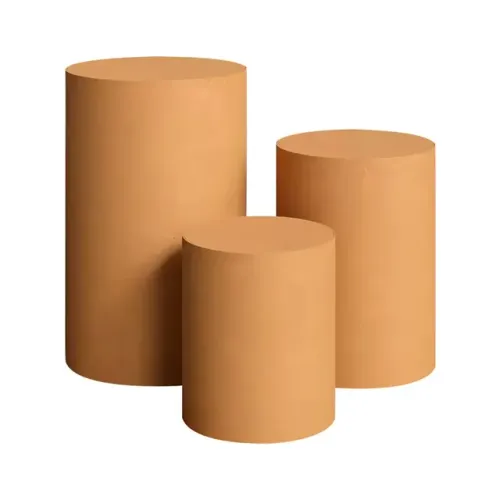 Kit 3 Cilindros de MDF em 3 tamanhos para Festas e Vitrines