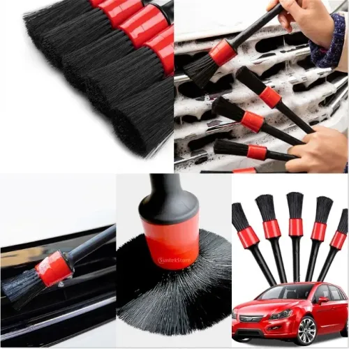 Kit de Pincéis Detalhamento Automotivo - Jogo com 5 pcs