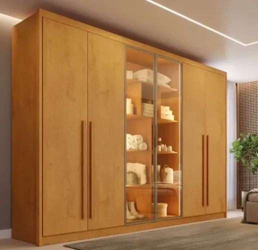 Guarda Roupa 6 Portas Línea 280 Peroba