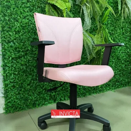 CADEIRA ROSA PARA ESCRITÓRIO/HOME OFFICE/ESTUDO