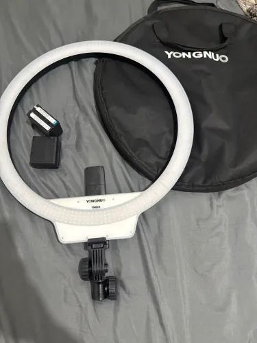 VENDO RING LIGHT YONGNUO 608 completa com 2 baterias 