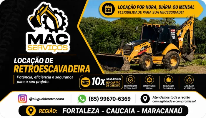 Aluguel de Retroescavadeira 