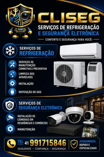 Serviços de climatização e segurança eletrônica