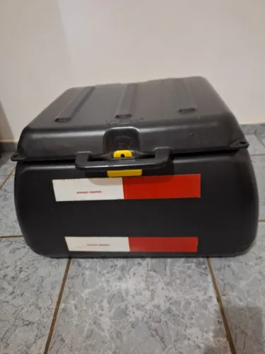 Baú Para Moto Preto Premium 65L Com Tampa Icbras