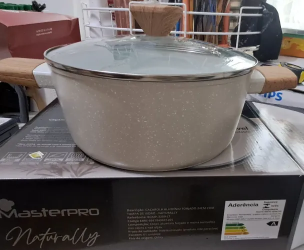 Caçarola Com Tampa 24cm(4litros) Masterpro Naturally - Alumínio Forjado (Indução)