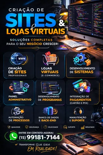 Desenvolvimento de Sistemas, Programas e Painel Administrativo
