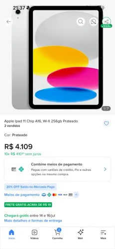 IPAD 11 A16 256