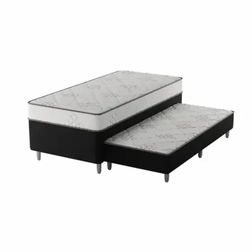 Cama Box Solteiro com Auxiliar Com Espuma firme D28