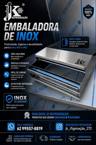 EMBALADORA DE INOX PROFISSIONAL - FABRICAÇÃO PRÓPRIA