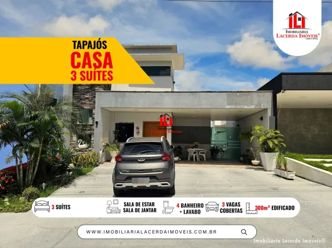 Condomínio Residencial Tapajós - Casa Térrea 3 Suítes com Piscina, Subsolo e Semimobiliada