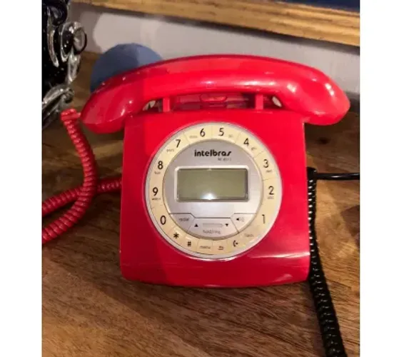 Telefone Interlbrás Retro vermelho