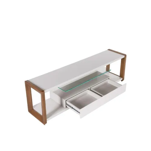 Rack Carter 189 cm - Off White Fosco c/ Natural