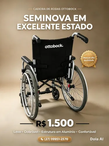 Cadeira de roda em excelente estado