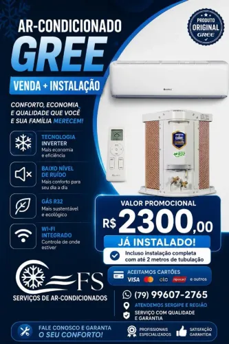 Venda de ar condicionado+ instalação