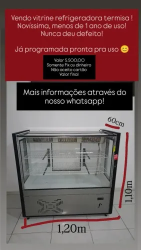 Vendo vitrine refrigerada térmisa