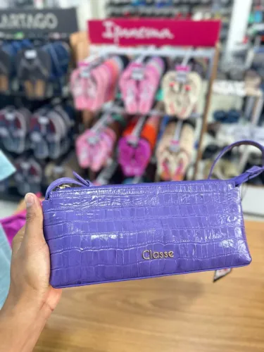 Bolsa couro classe roxa