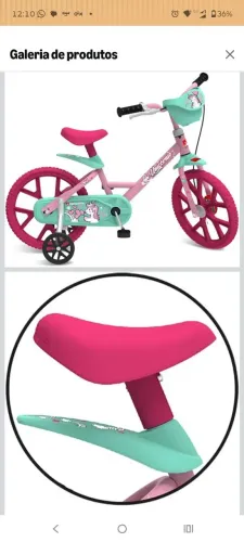 Bicicleta infantil Aro 14 Unicornio Bandeirante
