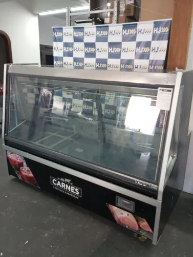 NZ. Vitrine açougue 2 metros Gelopar com desembaçador no vidro 
