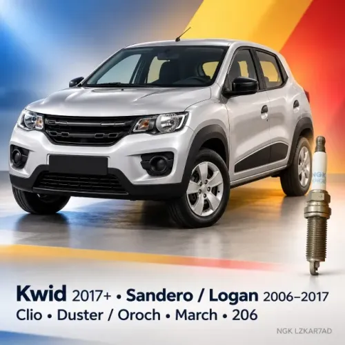 Vela de Ignição Renault Kwid Sandero Logan Clio Duster March NGK LZKAR7AD - Nova