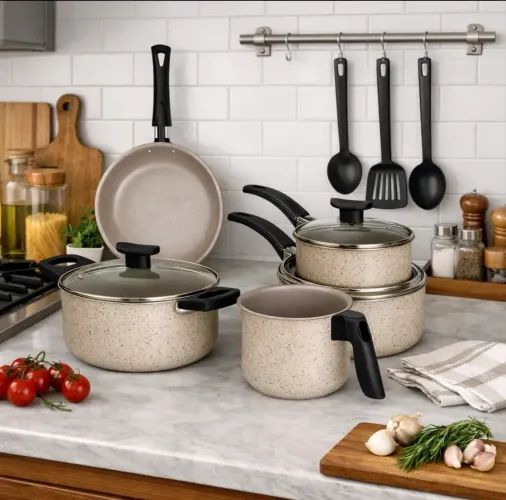 Jogo De Panelas 8 Peças Teflon Antiaderente Cozinha Completa